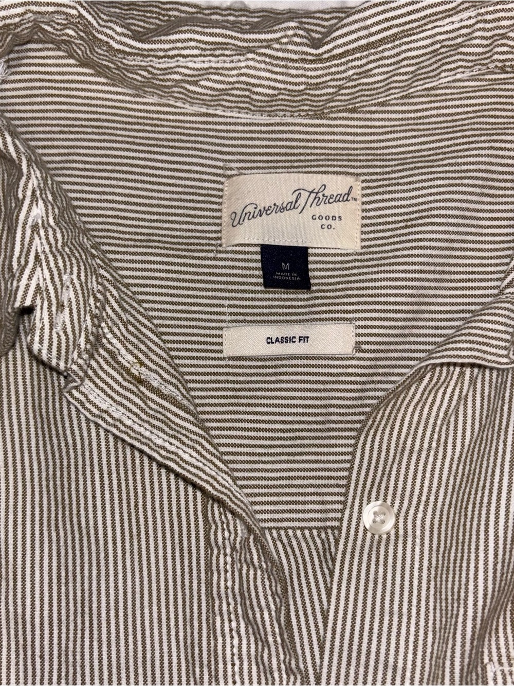 Universal Thread Striped Button Up Shirt - Picture 4 of 6